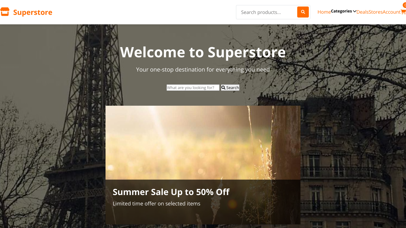 Superstore website proposal