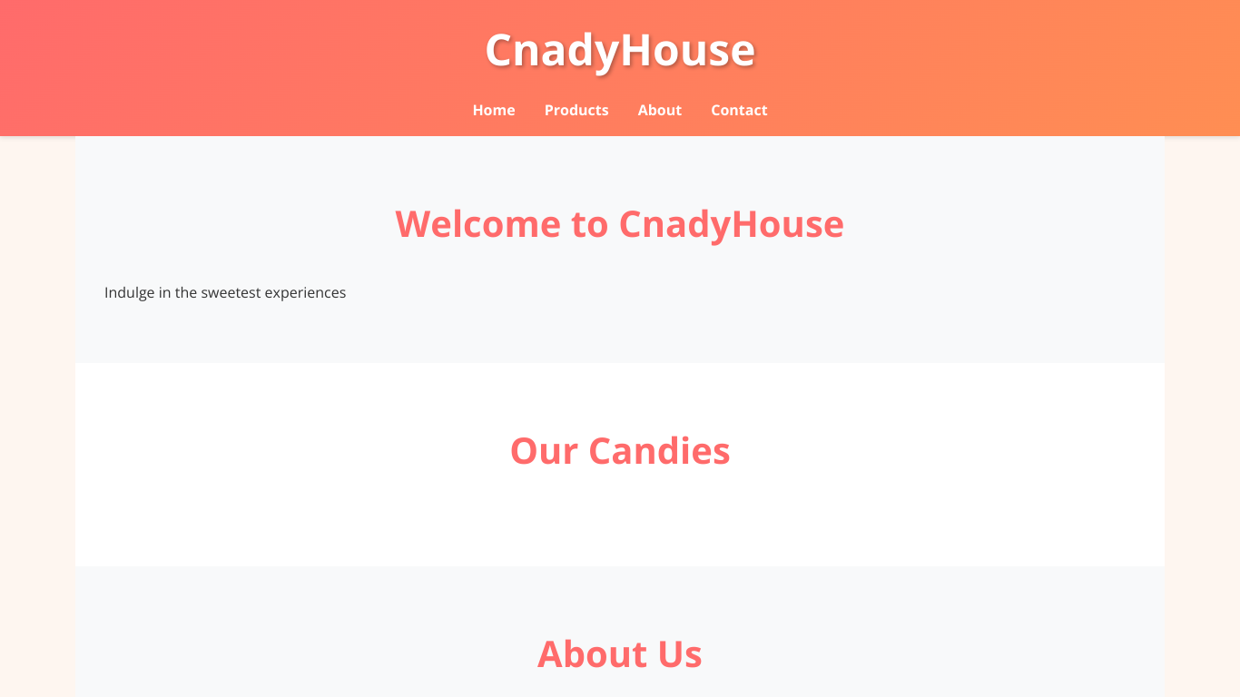 CnadyHouse premium candy website