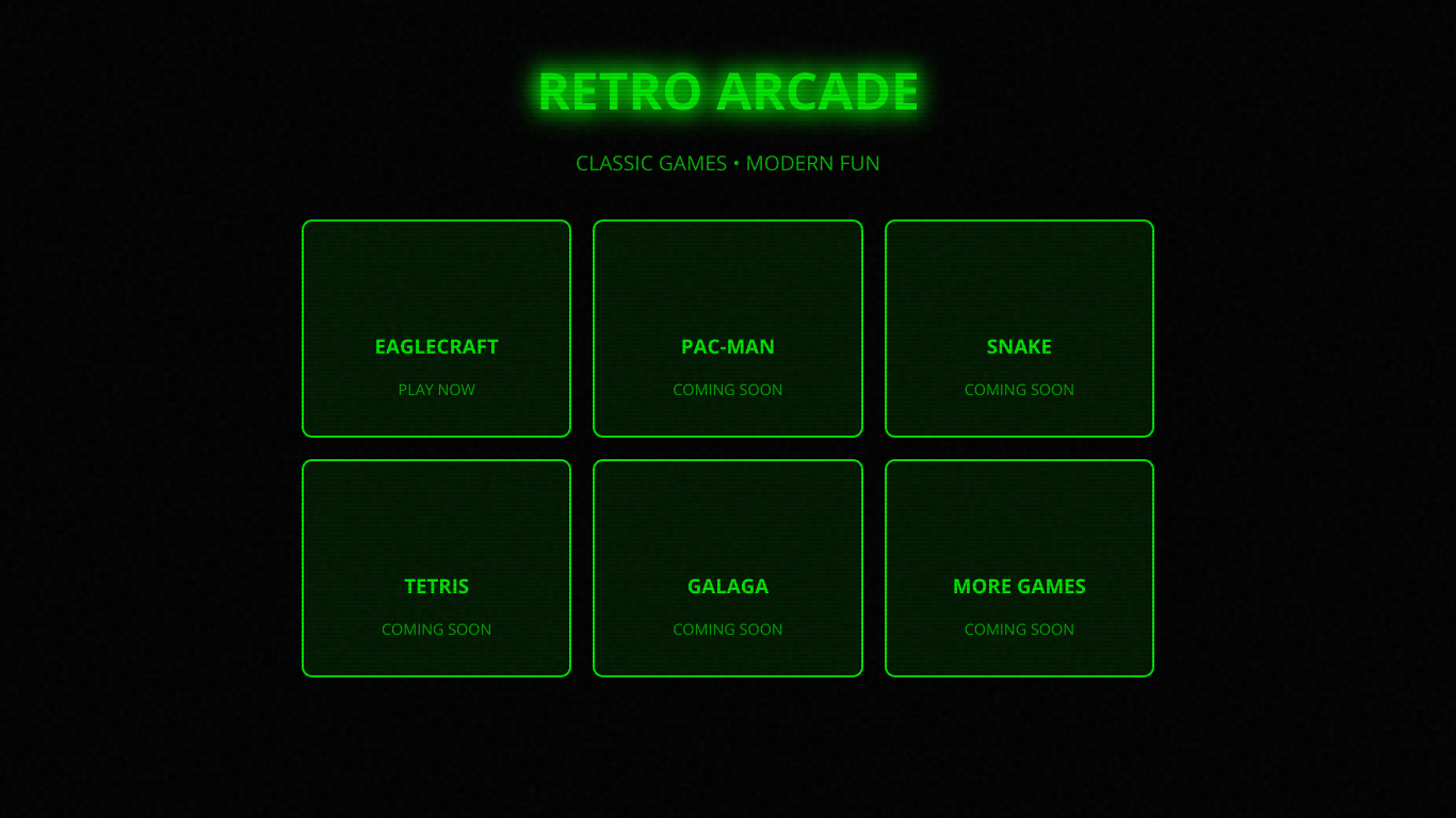 Retro game site placeholder