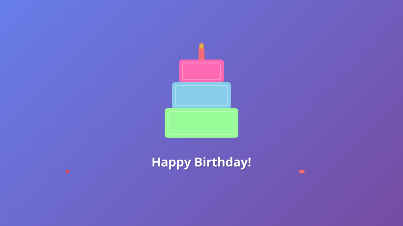 Animated birthday cake