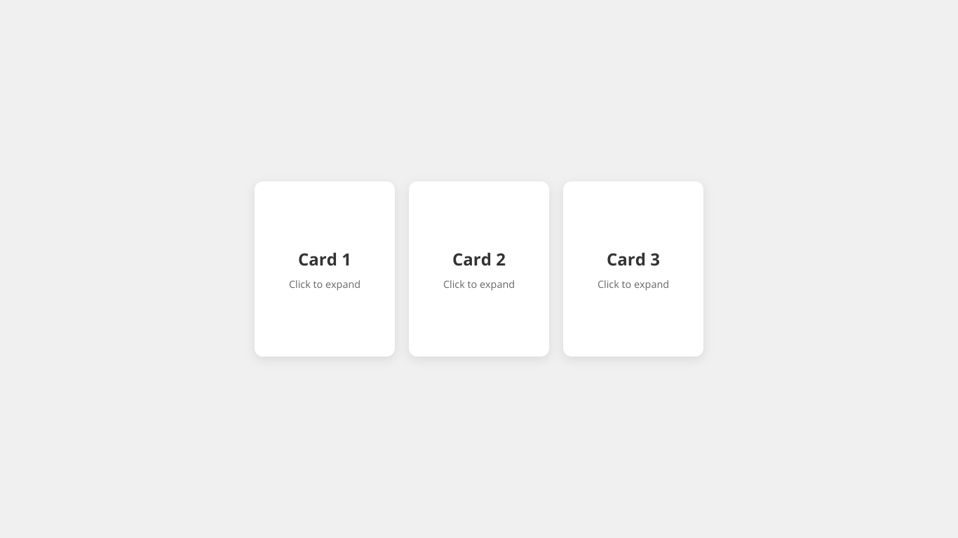 Modal expands from clicked card