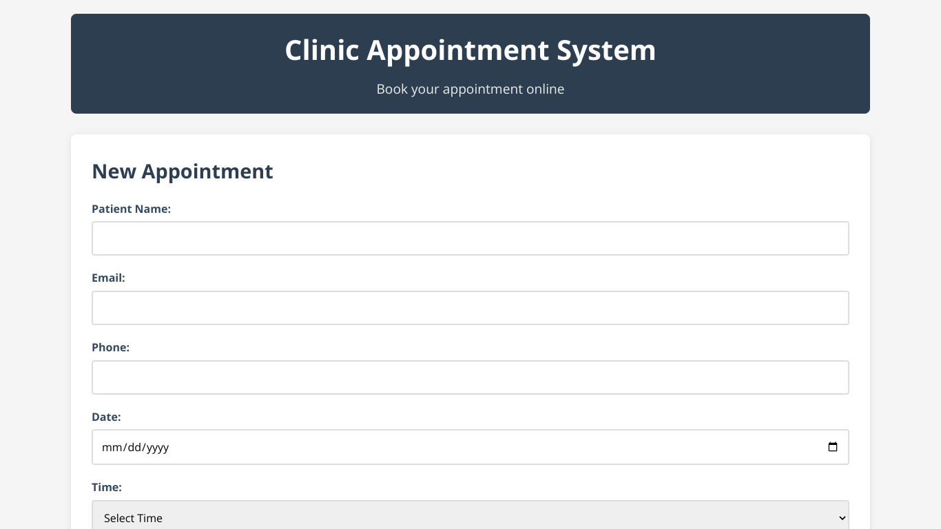 Offline clinic appointment booking