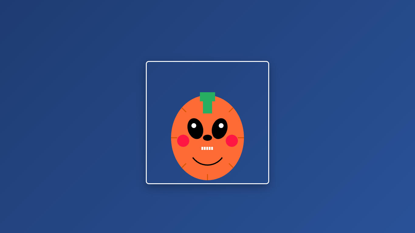 Goofy pumpkin in canvas