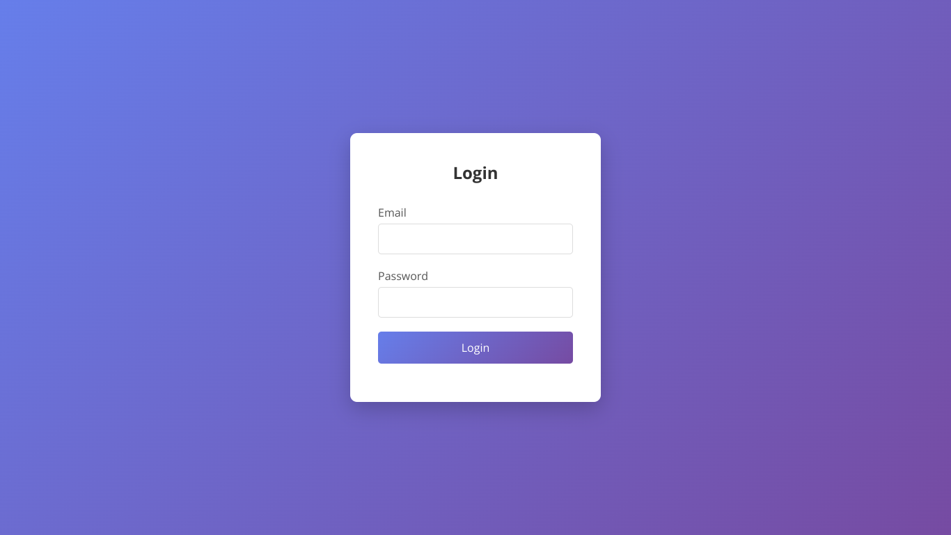 Login page