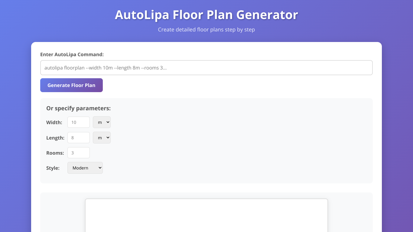 Autolipa command for step by step floor plan