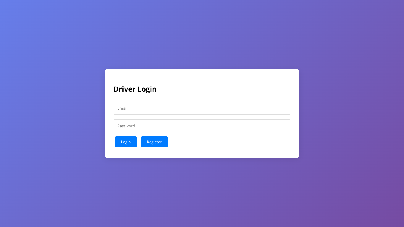 Driver authentication with map and live Firestore updates